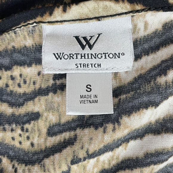 Worthington Stretch Animal Stripe Sleeveless Top - Picture 4 of 5
